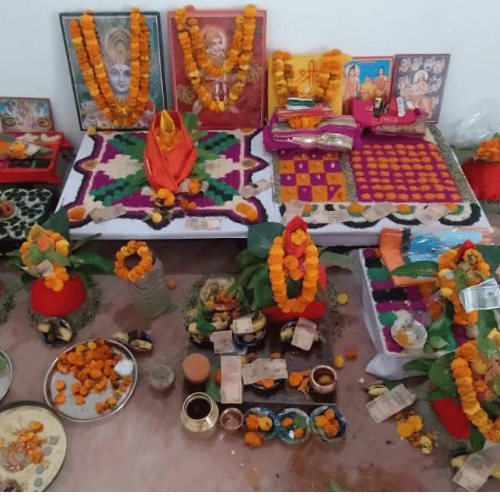 Durga  puja  and Chandi path